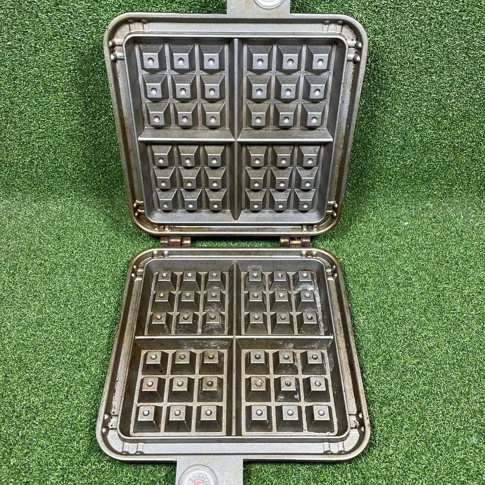Vintage Nordic Ware Hinged Cast Aluminum Stovetop Belgian Waffler
